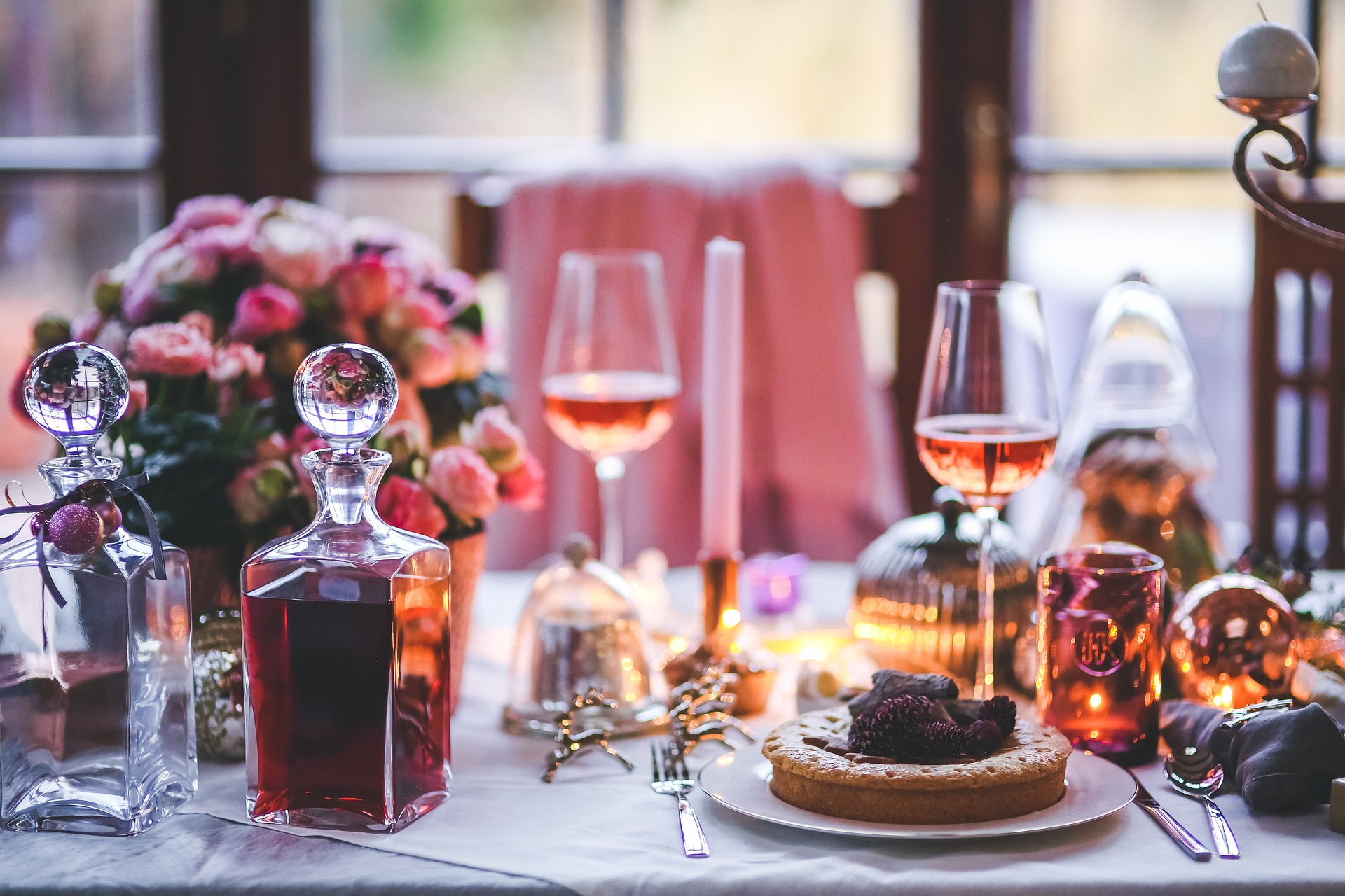 Candle light dinner