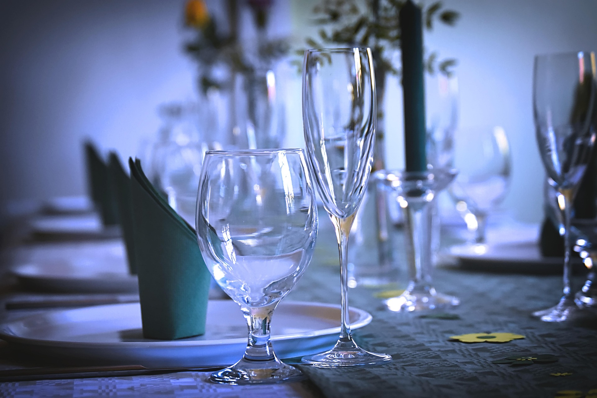 Fine dining table setup